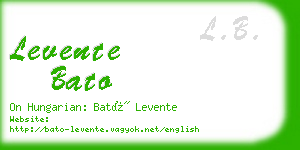 levente bato business card